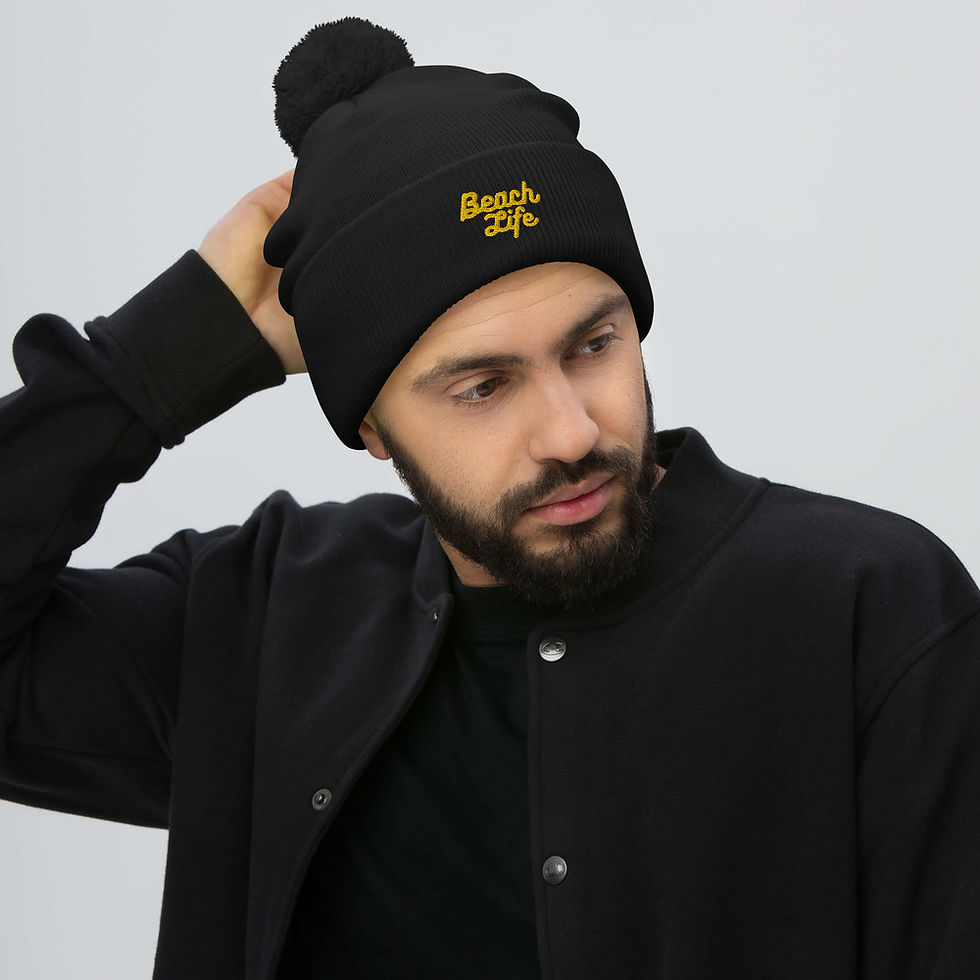 Thumbnail: Beach Life Pom-Pom Beanie - Yellow