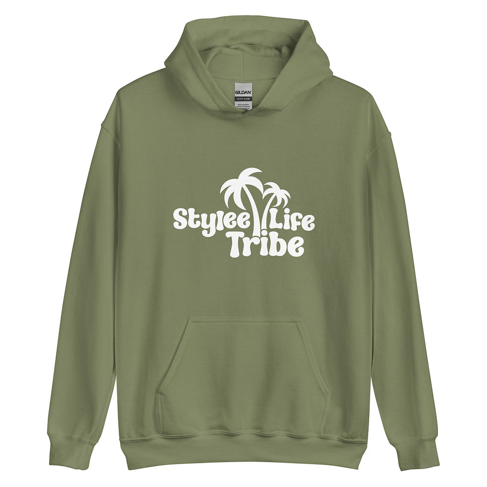 Thumbnail: Stylee Life Tribe White Logo Unisex Hoodie