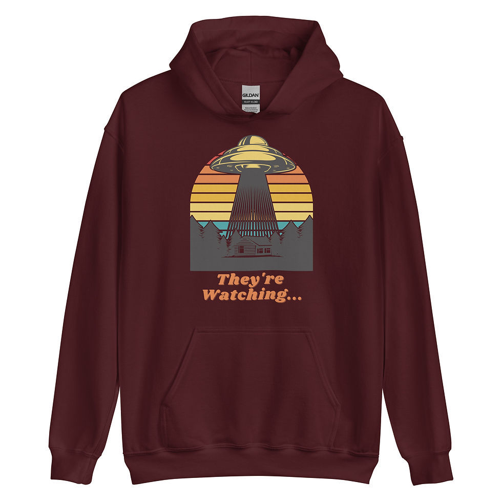 Thumbnail: They're Watching UFO Unisex Hoodie
