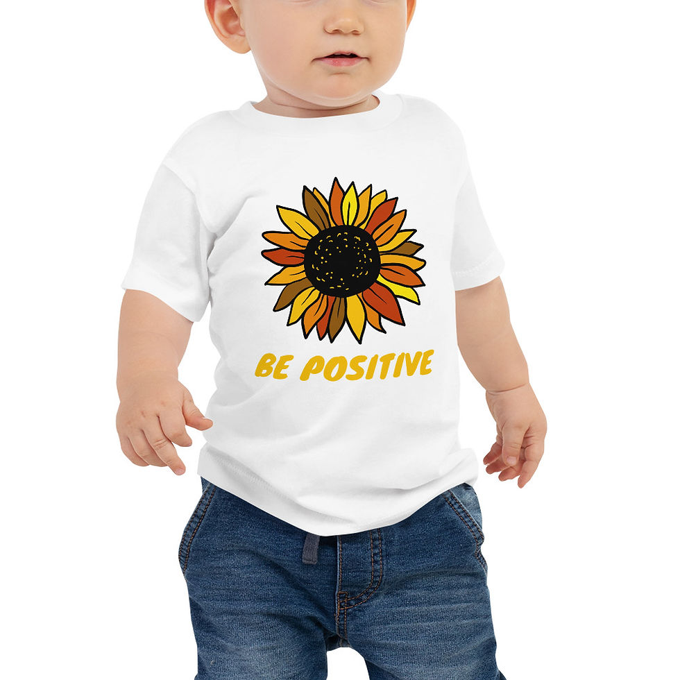 Thumbnail: Be Positive Sunflower Baby Short Sleeve Tee
