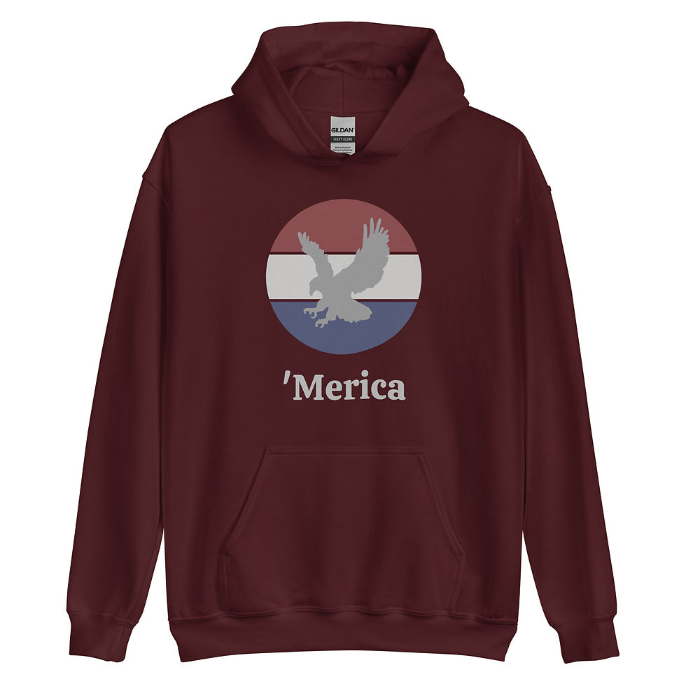 Thumbnail: Merica Silver Unisex Hoodie