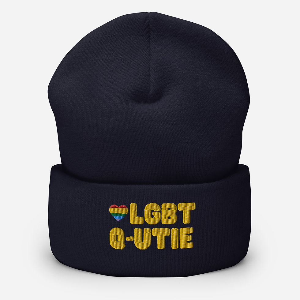 Thumbnail: LGBT Q-utie Cuffed Beanie Yellow
