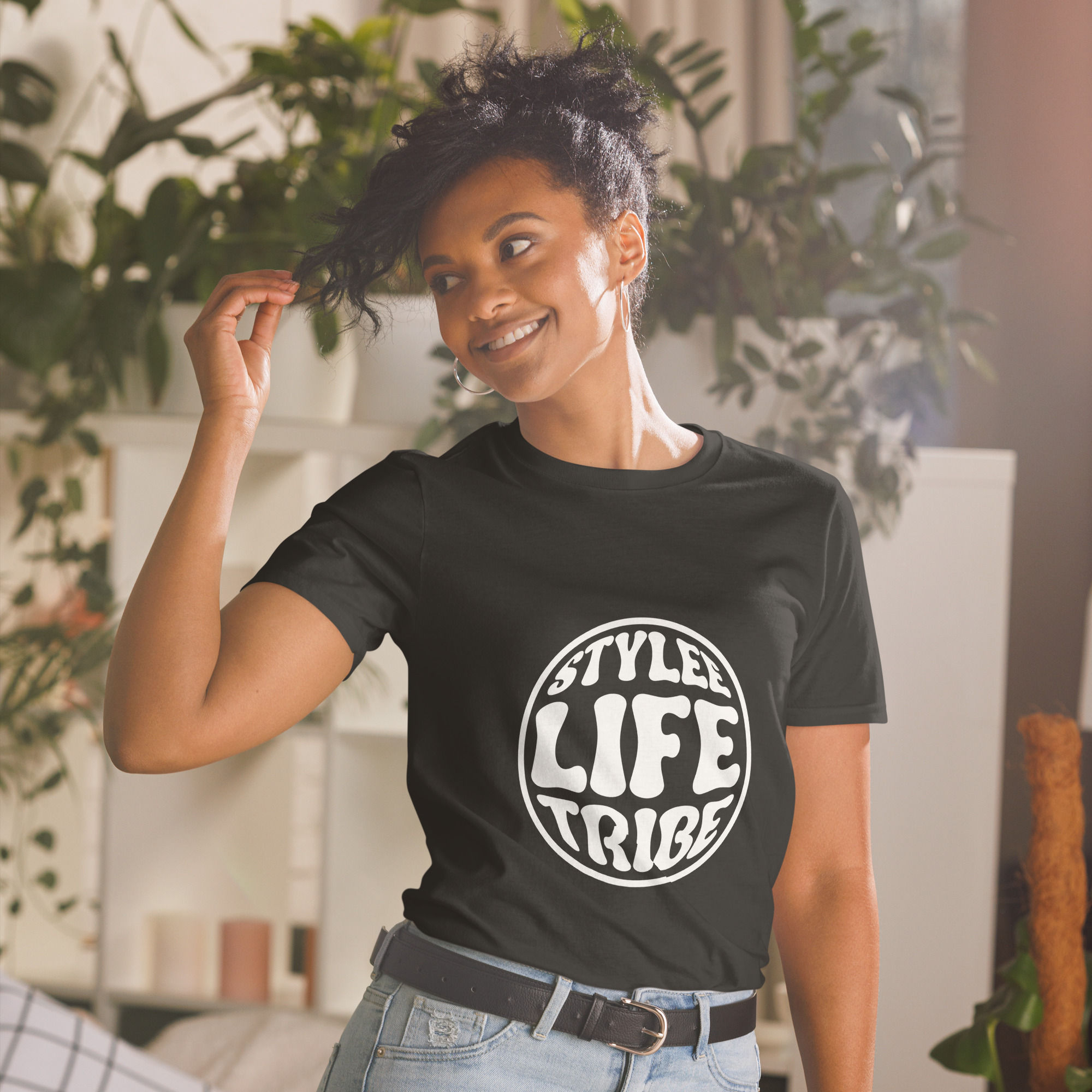 Stylee Life Tribe White Medallion Short-Sleeve Unisex T-Shirt