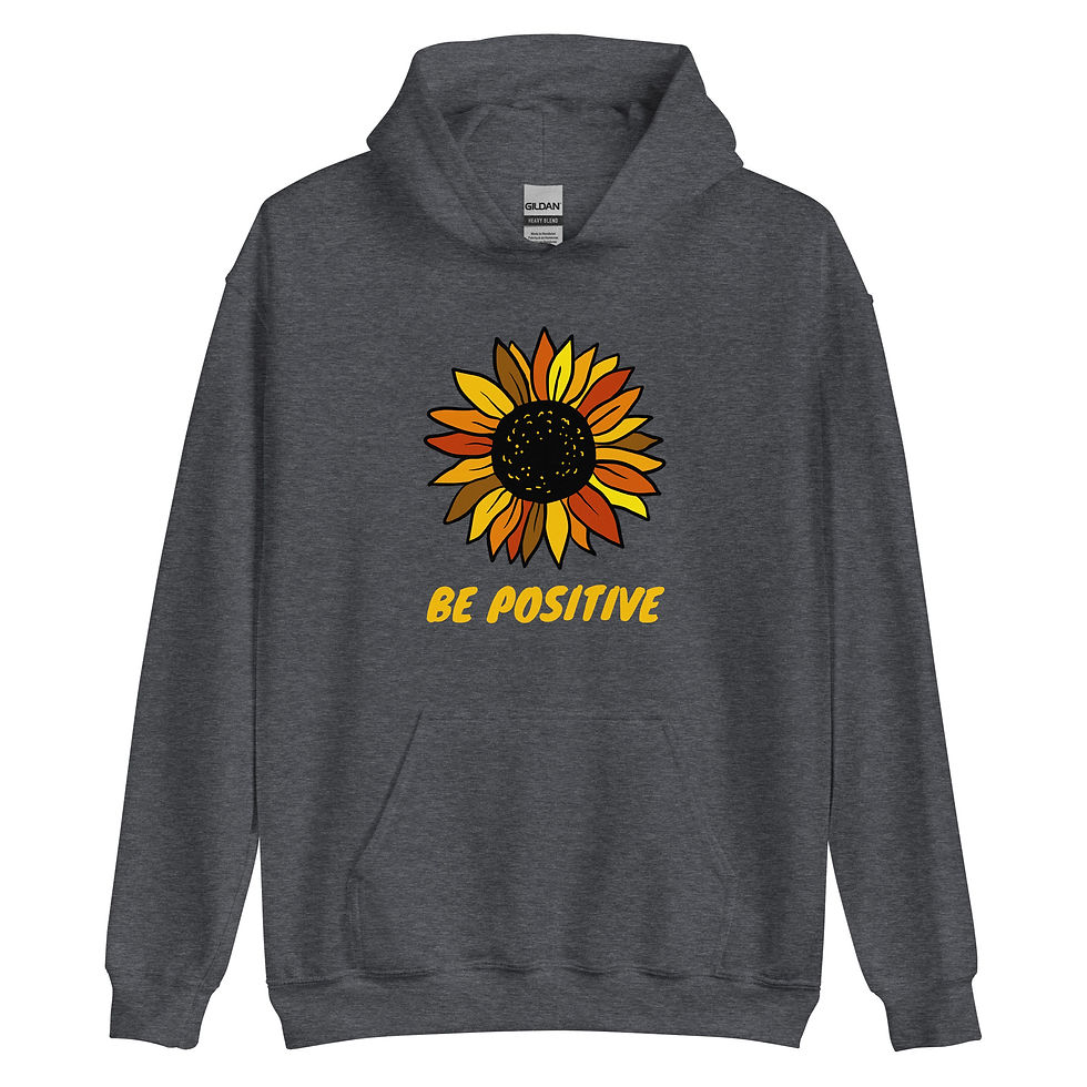 Thumbnail: Be Positive Sunflower Unisex Hoodie
