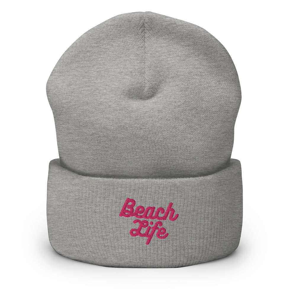 Thumbnail: Beach Life Cuffed Beanie - Pink