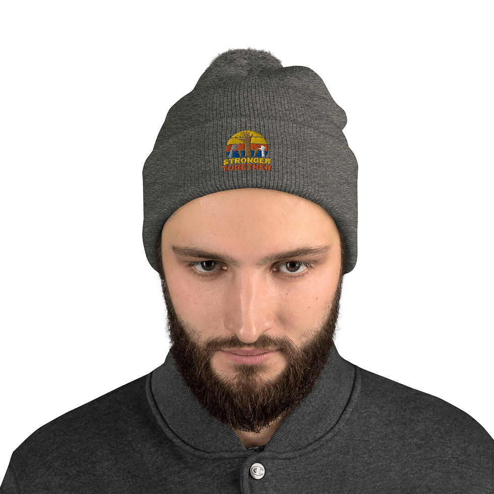 Thumbnail: Stronger Together Pom-Pom Beanie