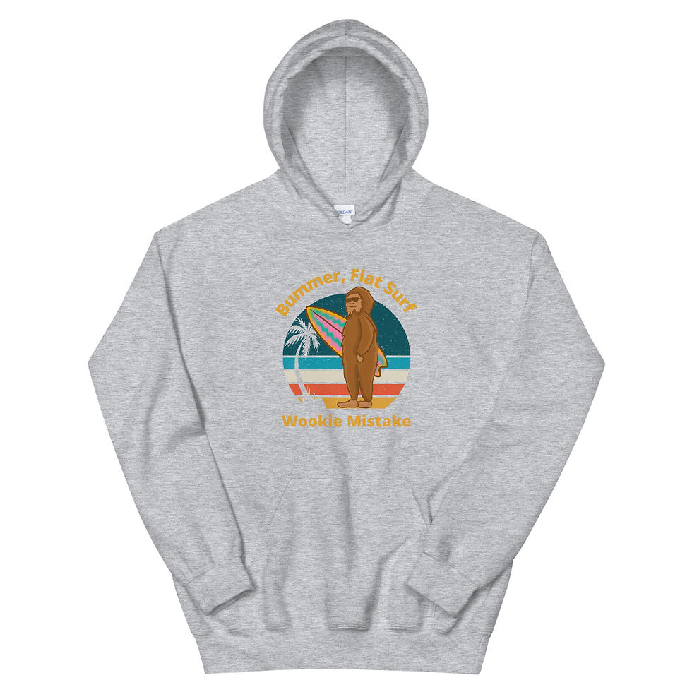 Thumbnail: Bummer, Flat Surf Wookie Mistake Unisex Hoodie