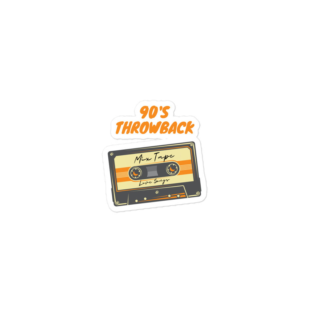 90s Mix Tape Throwback Bubble-free stickers