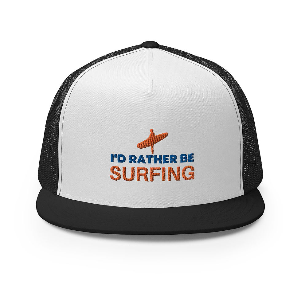 Thumbnail: I'd Rather Be Surfing Trucker Cap - Blue