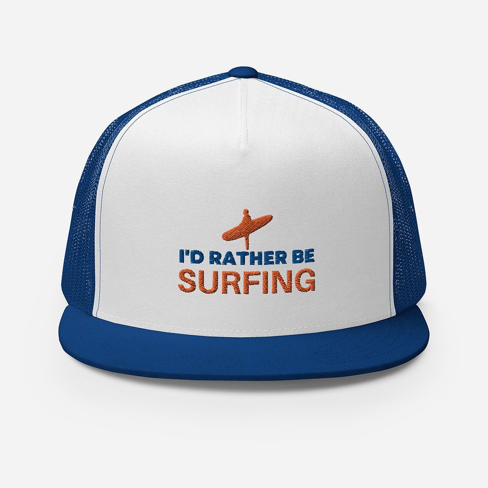 Thumbnail: I'd Rather Be Surfing Trucker Cap - Blue