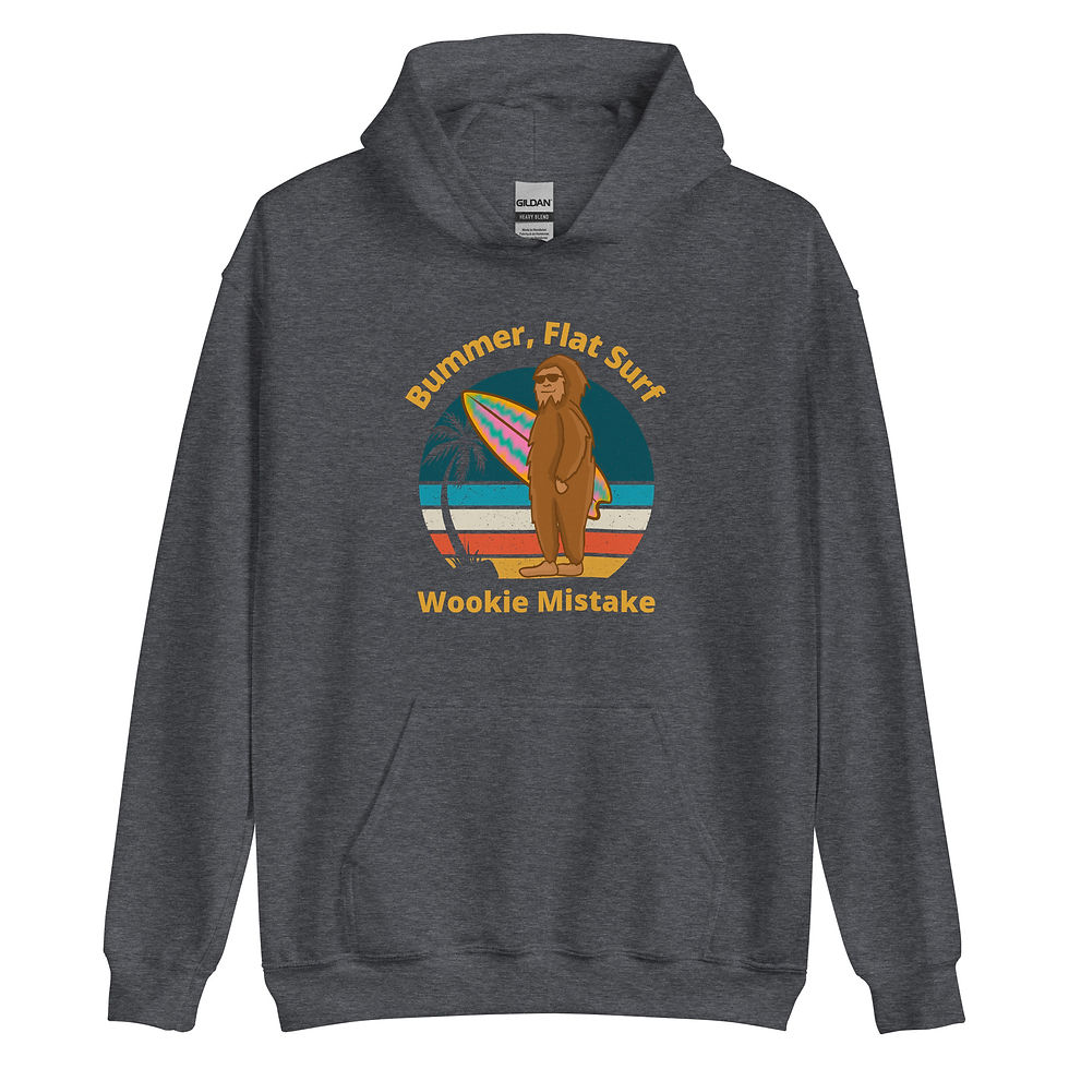 Thumbnail: Bummer, Flat Surf Wookie Mistake Unisex Hoodie