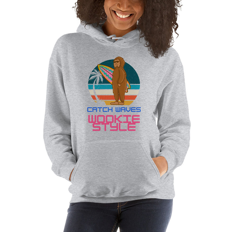 Thumbnail: Catch Waves Wookie Style Unisex Hoodie