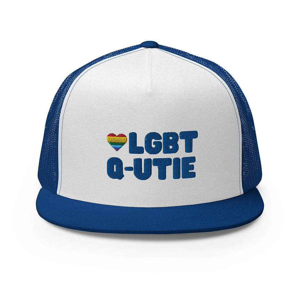 Thumbnail: LGBT Q-utie Trucker Cap - Blue