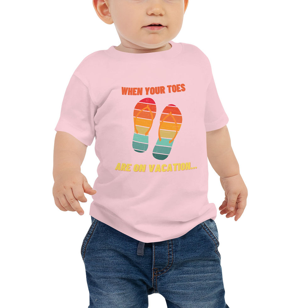 Thumbnail: Toes On Vacation Baby Short Sleeve Tee