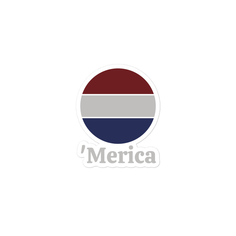 Merica - Silver Bubble-free stickers