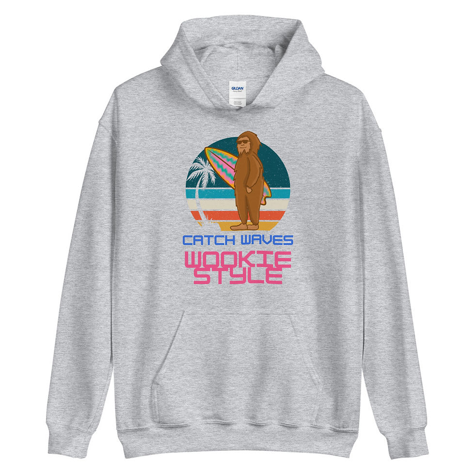 Thumbnail: Catch Waves Wookie Style Unisex Hoodie