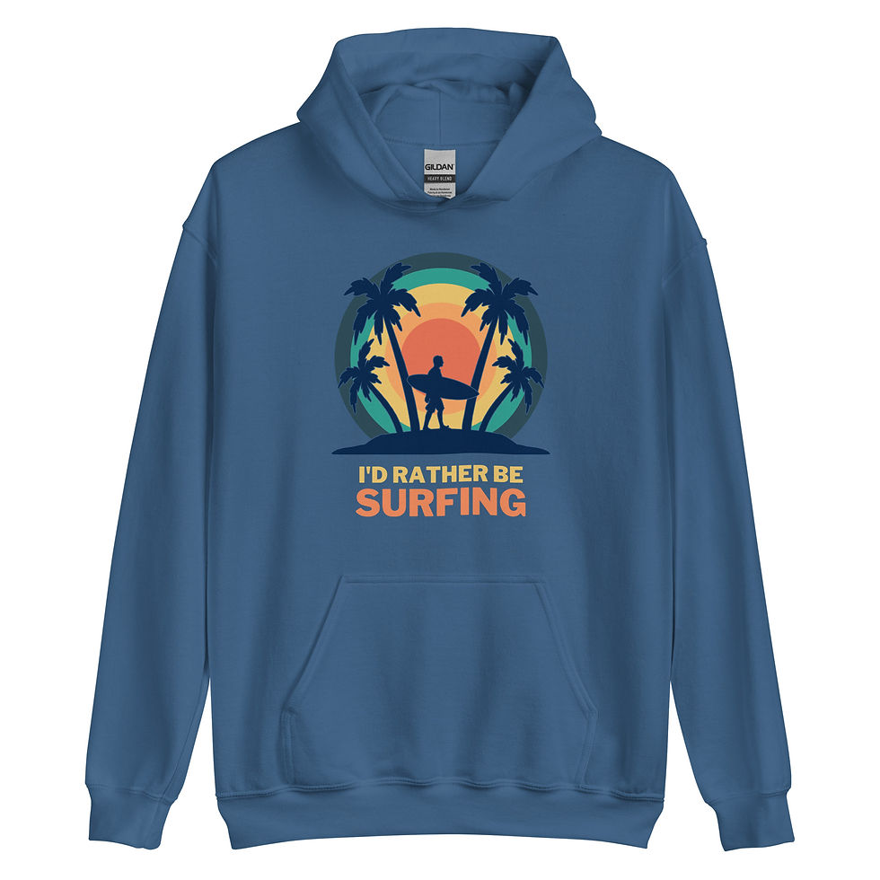Thumbnail: I'd Rather Be Surfing Unisex Hoodie