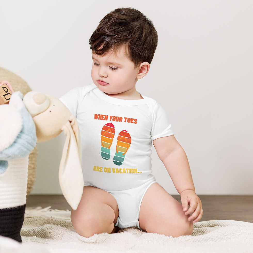 Thumbnail: Toes On Vacation Baby Onesie