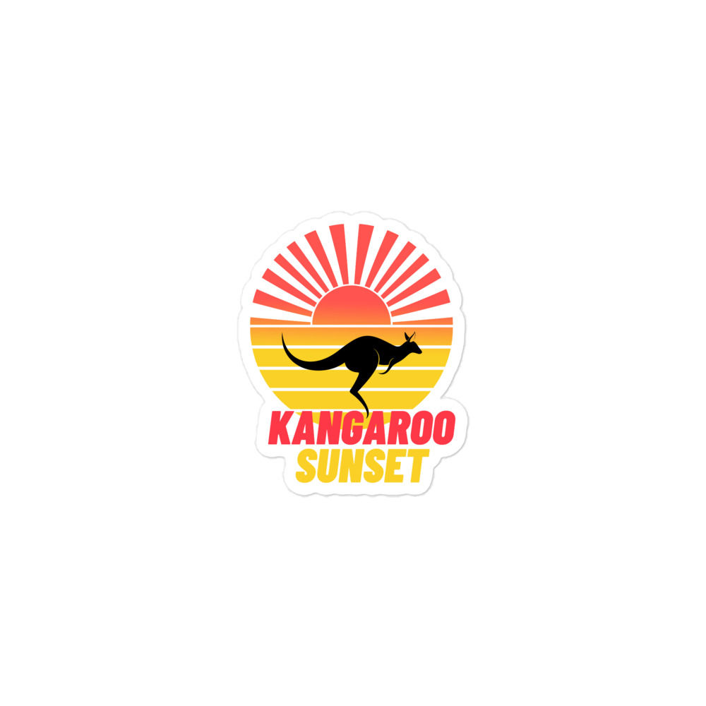 Kangaroo Sunset Bubble-free stickers