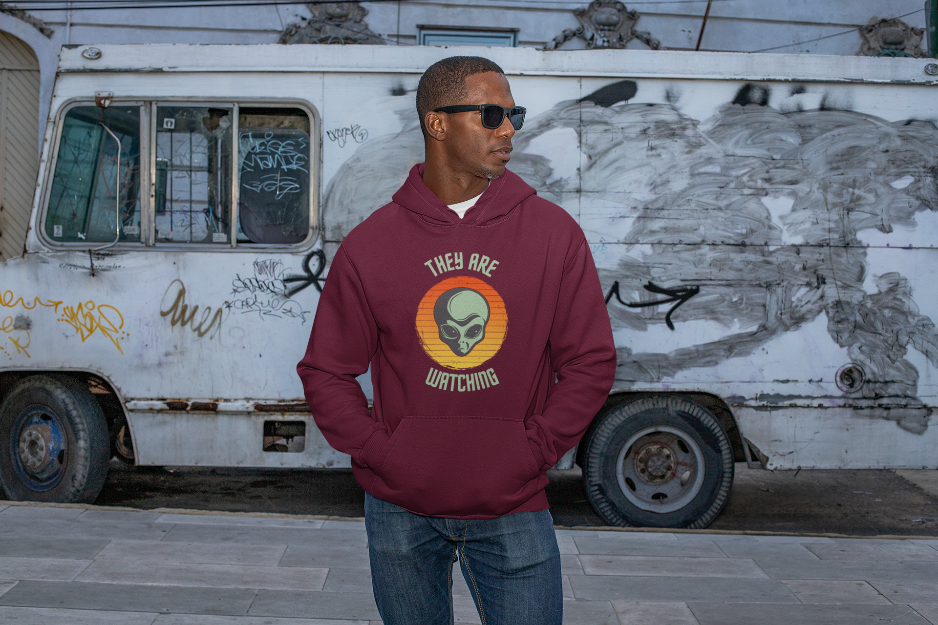 They Are Watching Alien Unisex Hoodie