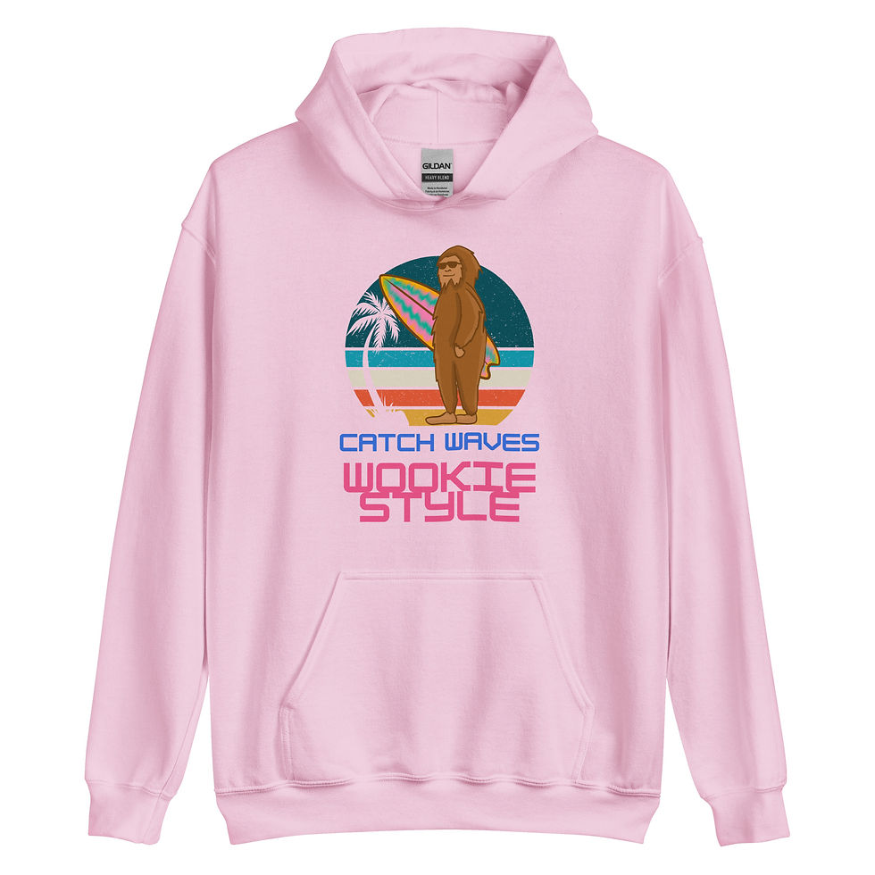 Thumbnail: Catch Waves Wookie Style Unisex Hoodie