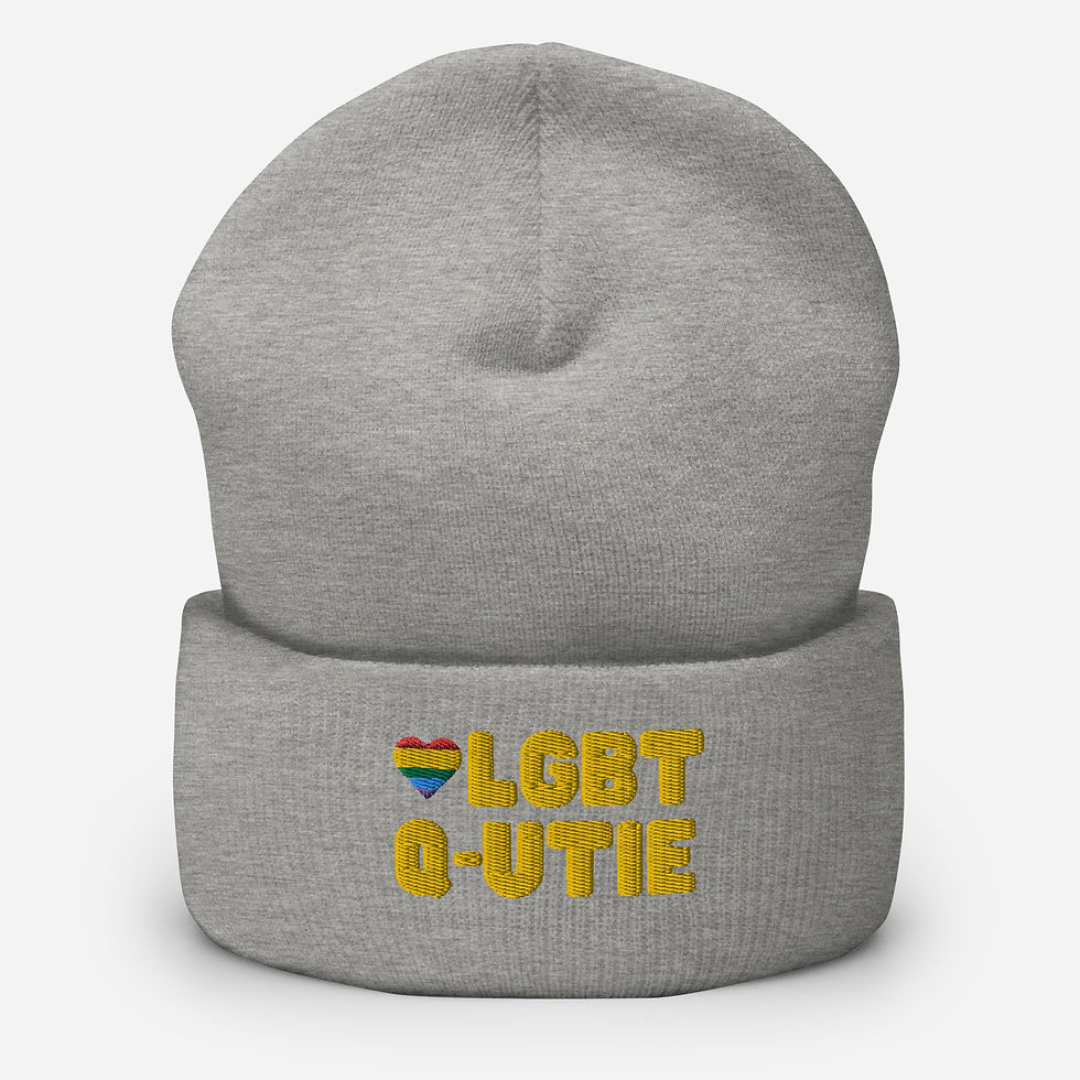 Thumbnail: LGBT Q-utie Cuffed Beanie Yellow