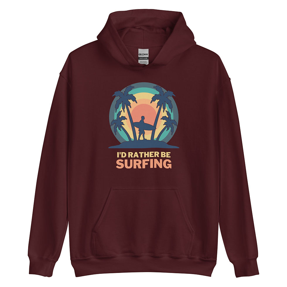 Thumbnail: I'd Rather Be Surfing Unisex Hoodie