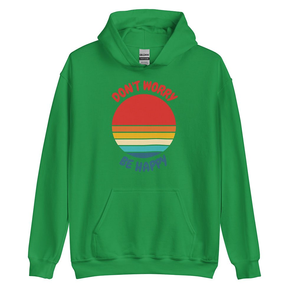 Thumbnail: Don't Worry, Be Happy Sunset Unisex Hoodie