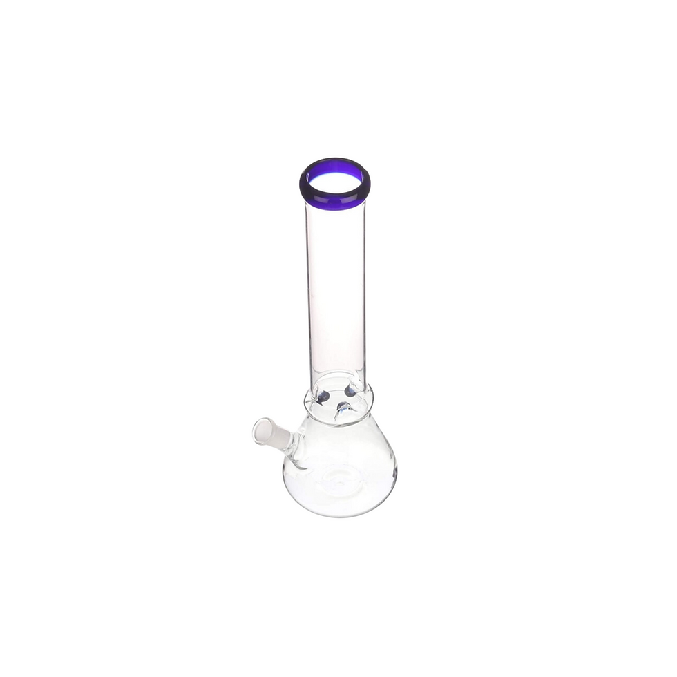 Thumbnail: "Smooth smoking blue glass water bong with ice notches"