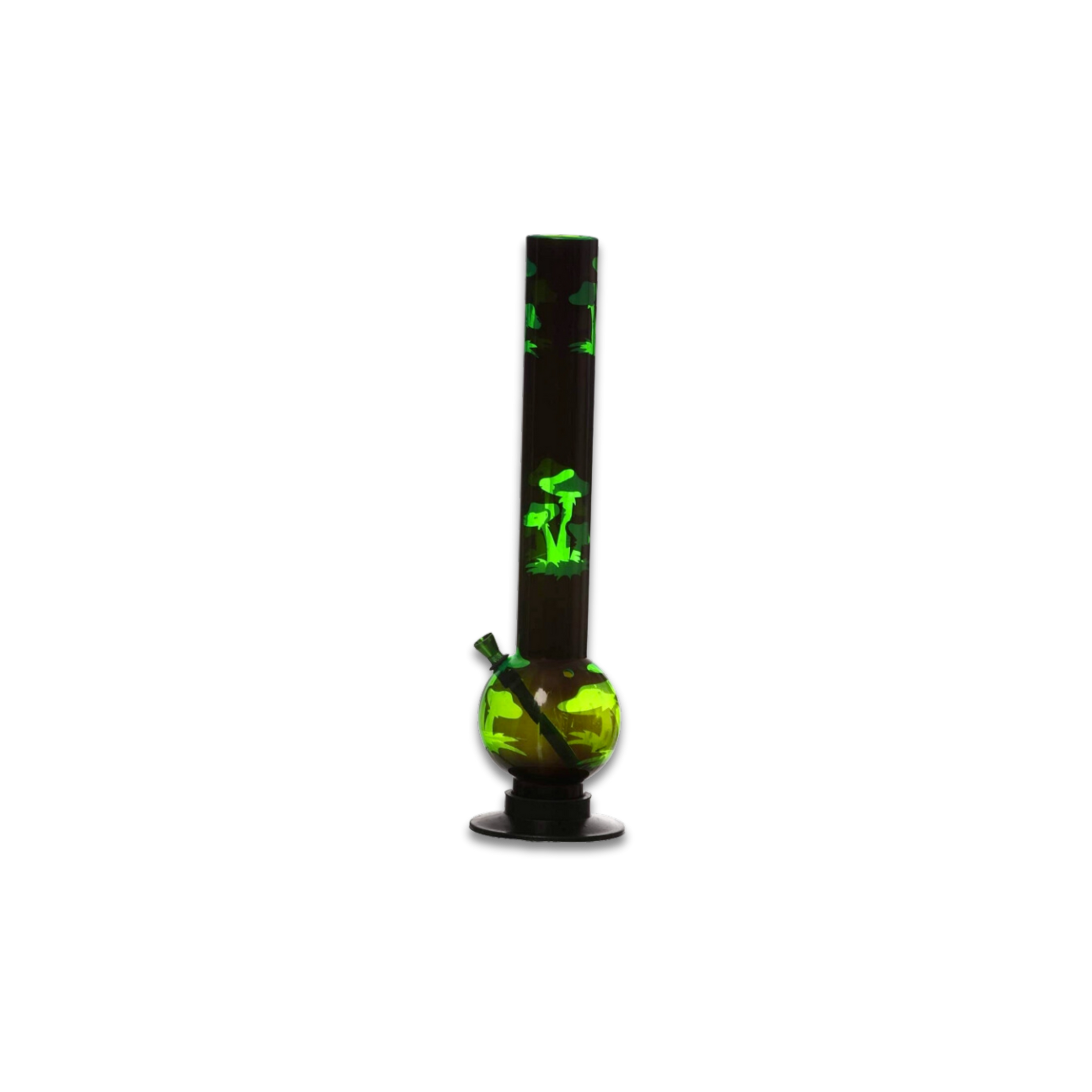 Clear borosilicate glass bong front view
