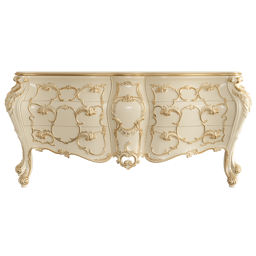 15219 6-Drawer Chest Of Drawers Ivory