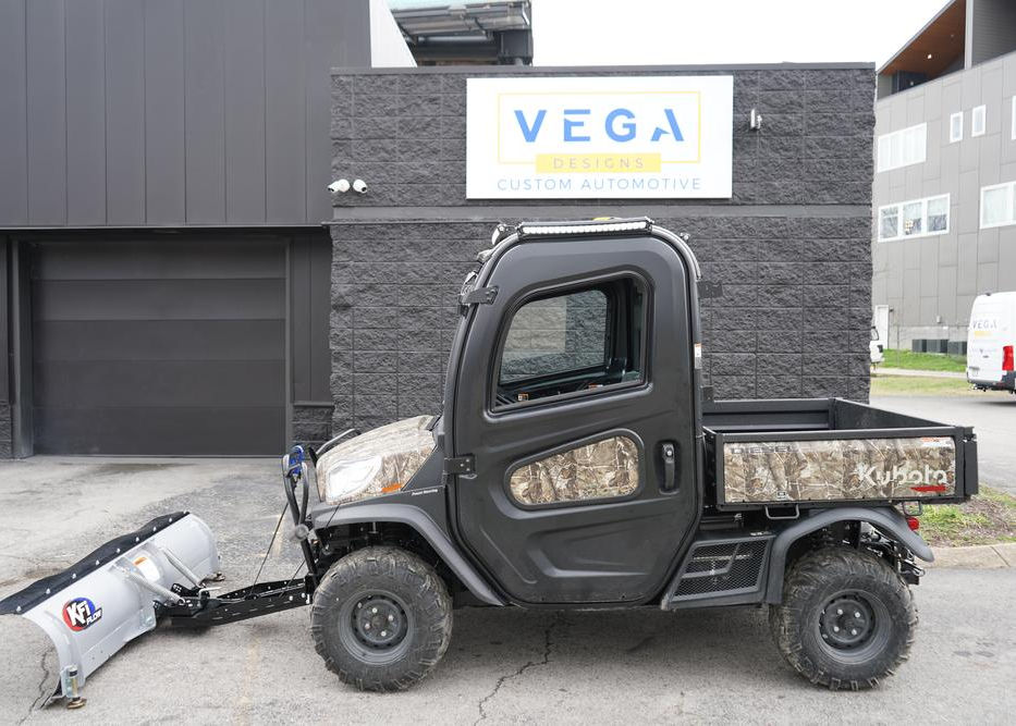 Snowplow on commercial atv