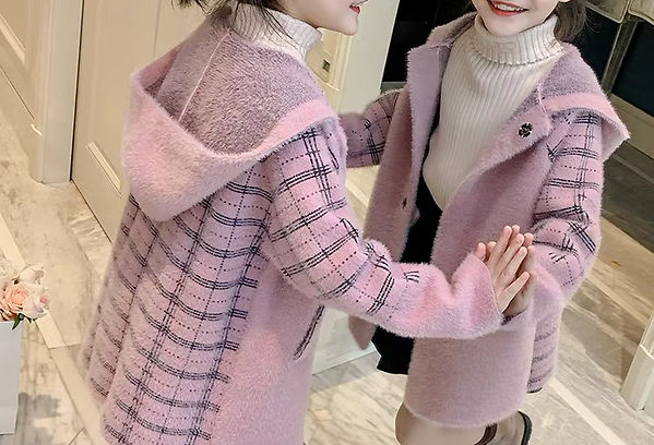 pink long coat