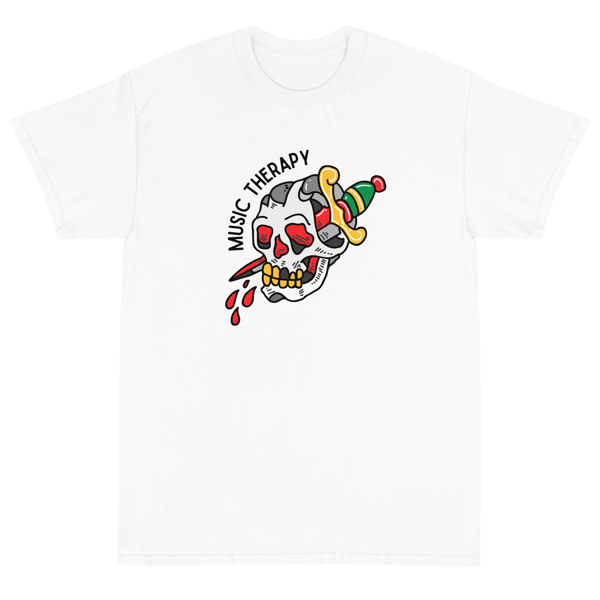 Dagger Skull Music Therapy T Shirt
