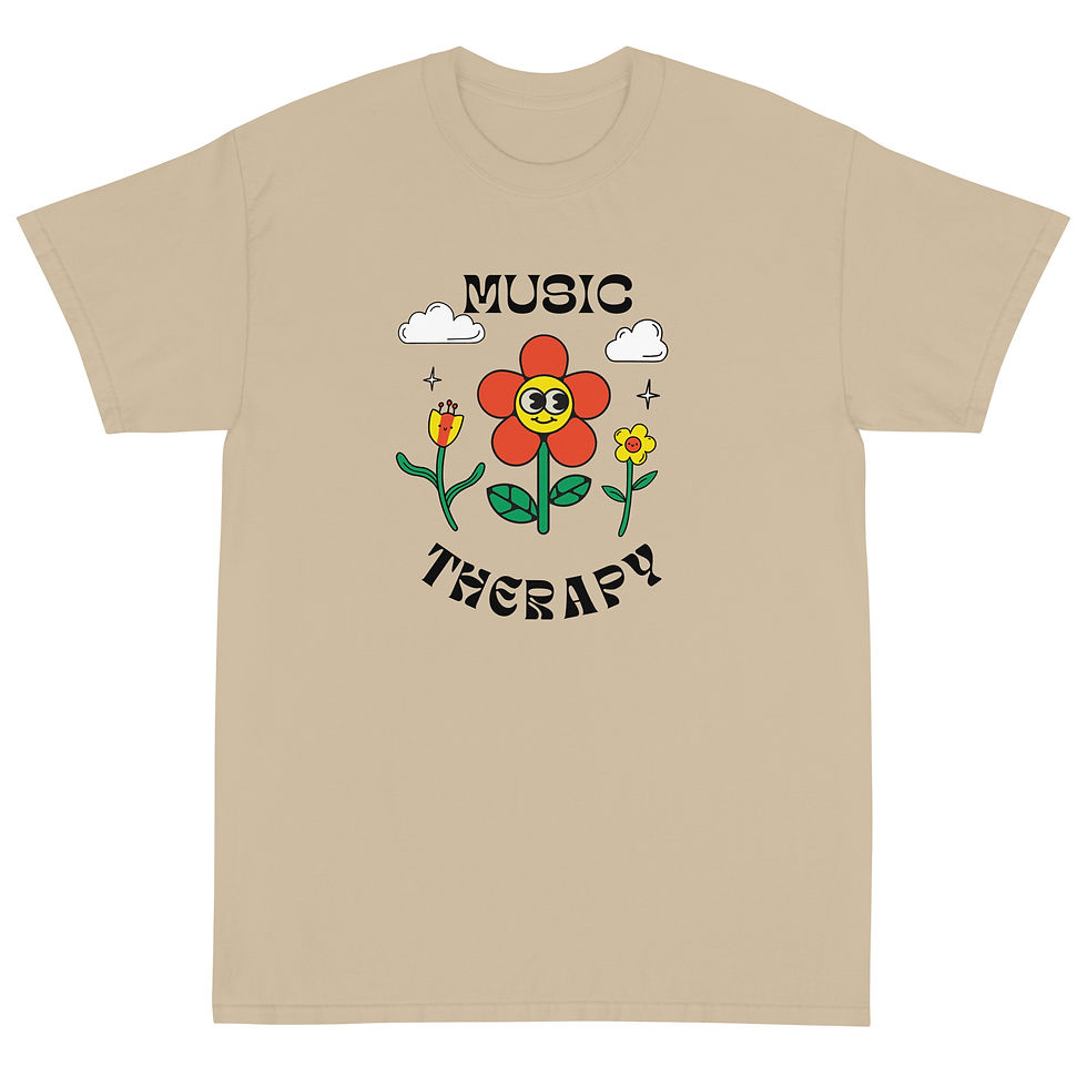 Thumbnail: Music Therapy Smile Flower cloud Short Sleeve T-Shirt
