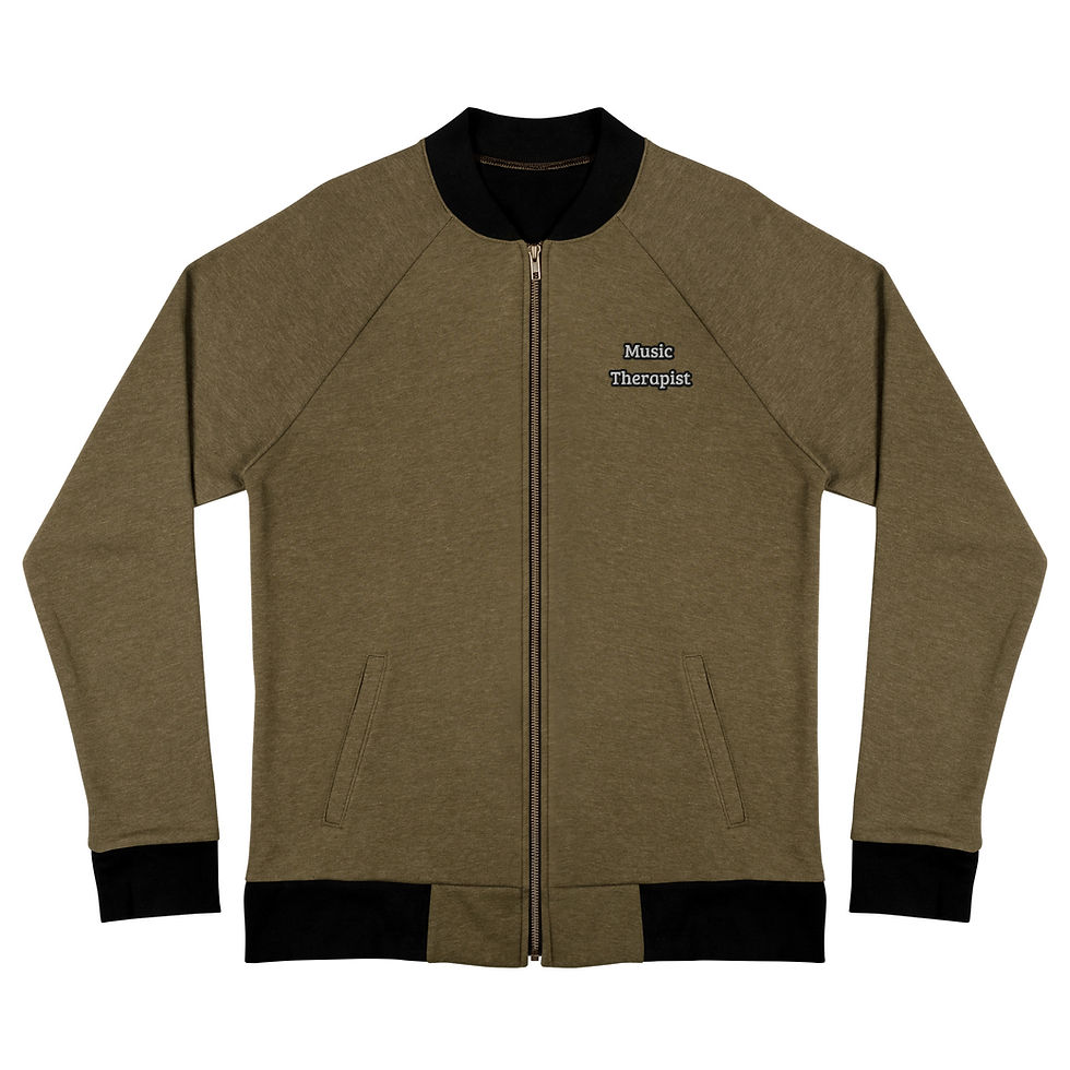 Thumbnail: Music Therapist Embroidered Bomber Jacket