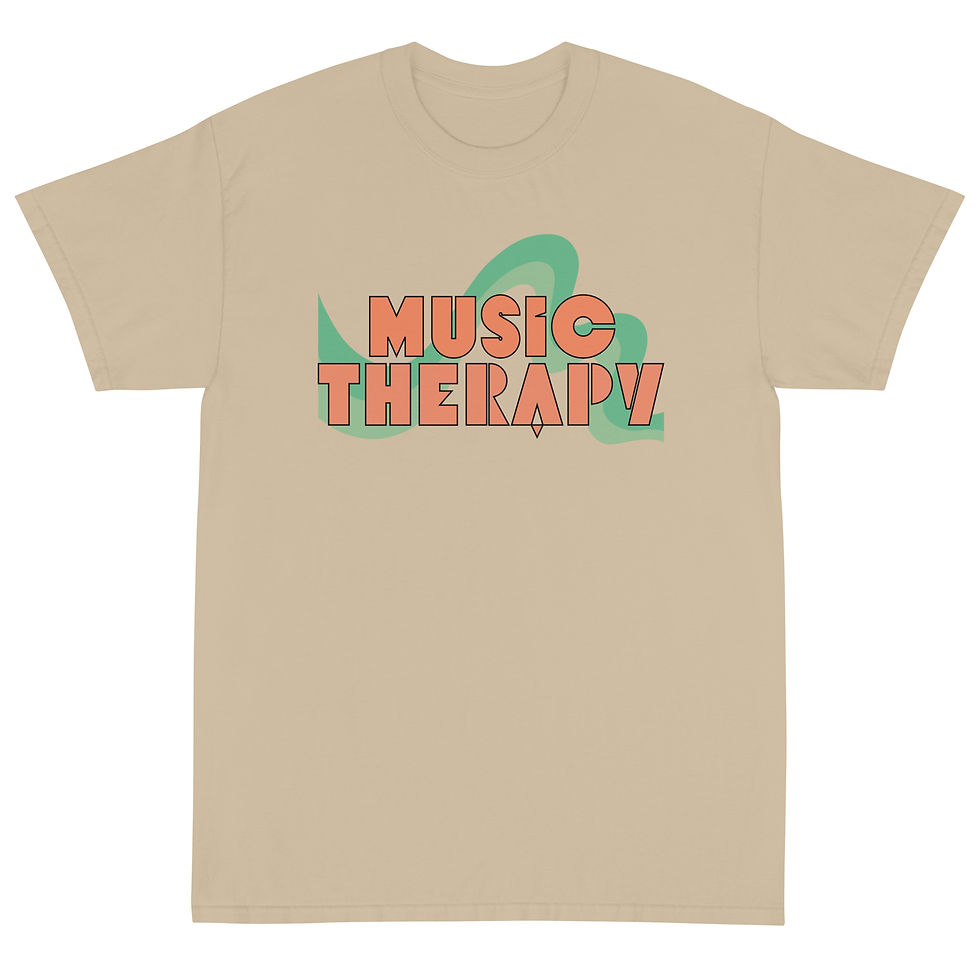 Thumbnail: Music Therapy Wavy Line Short Sleeve T-Shirt