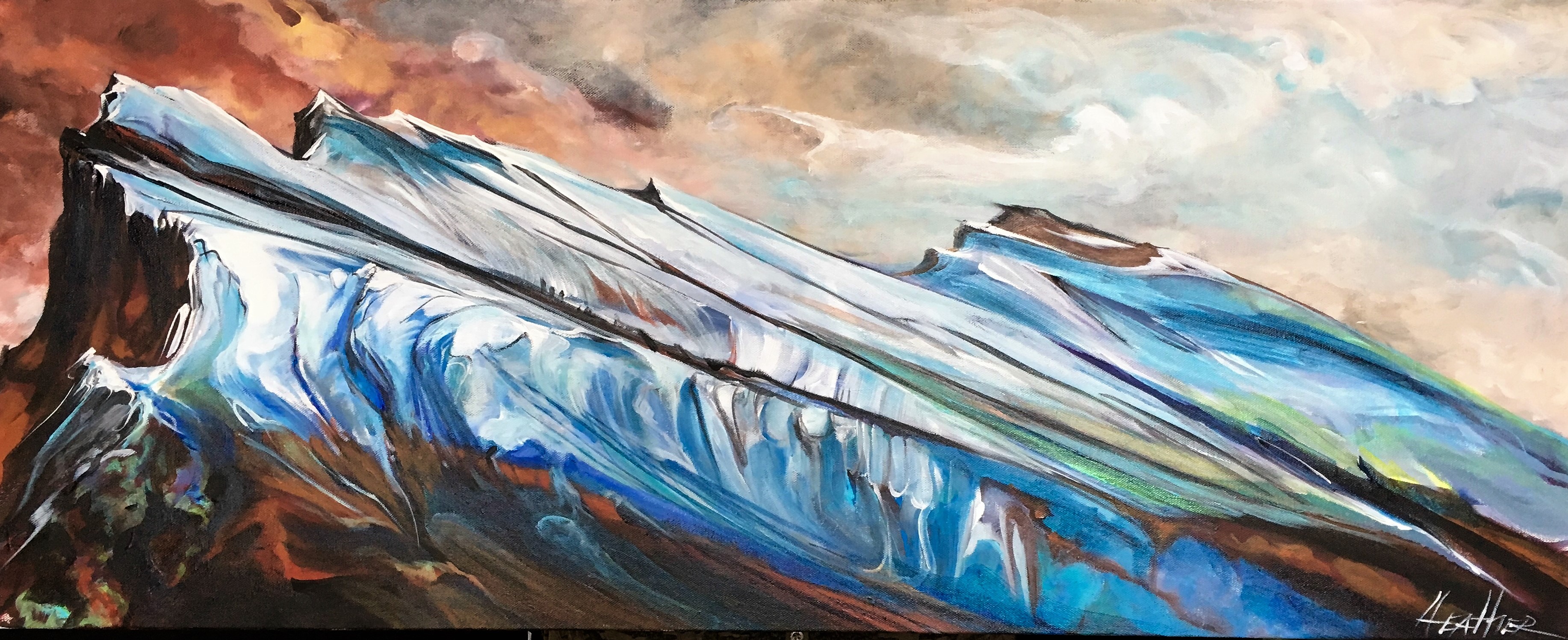 Mt. Rundle Sea Glass 16 x 40 $2100