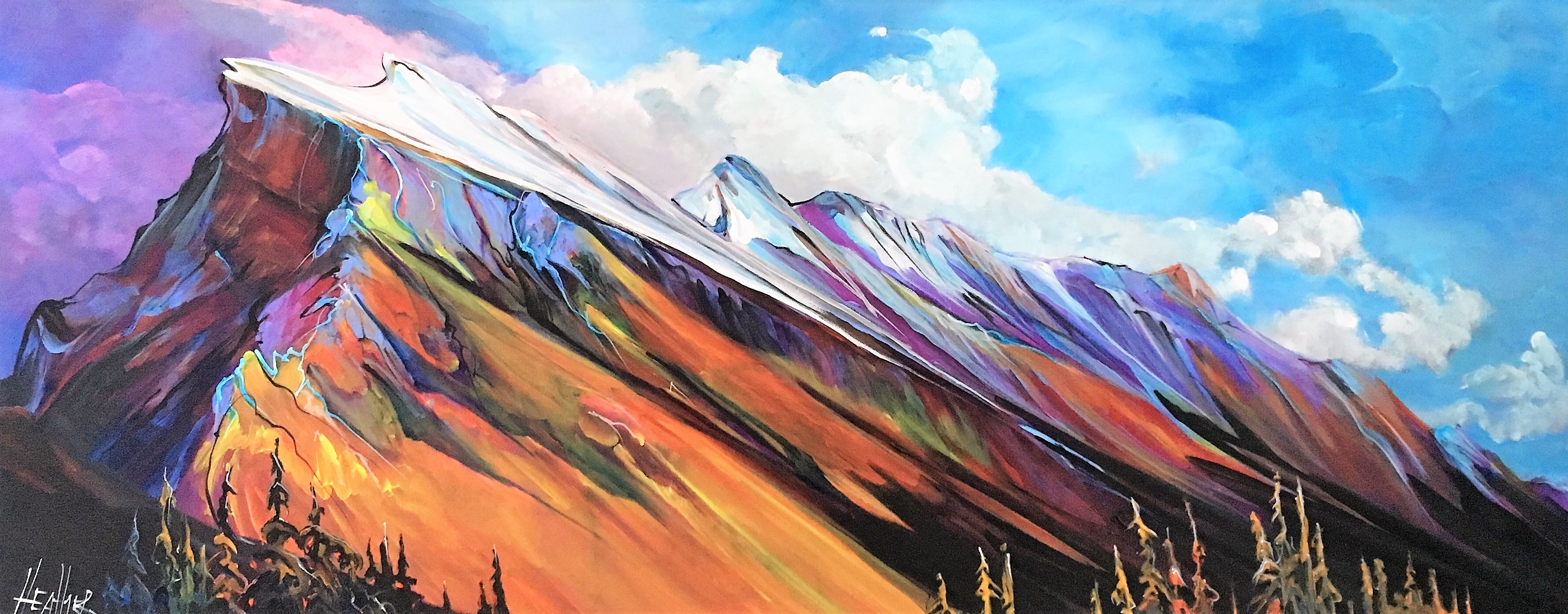 Colossal Mt. Rundle 16 x 40 $1900