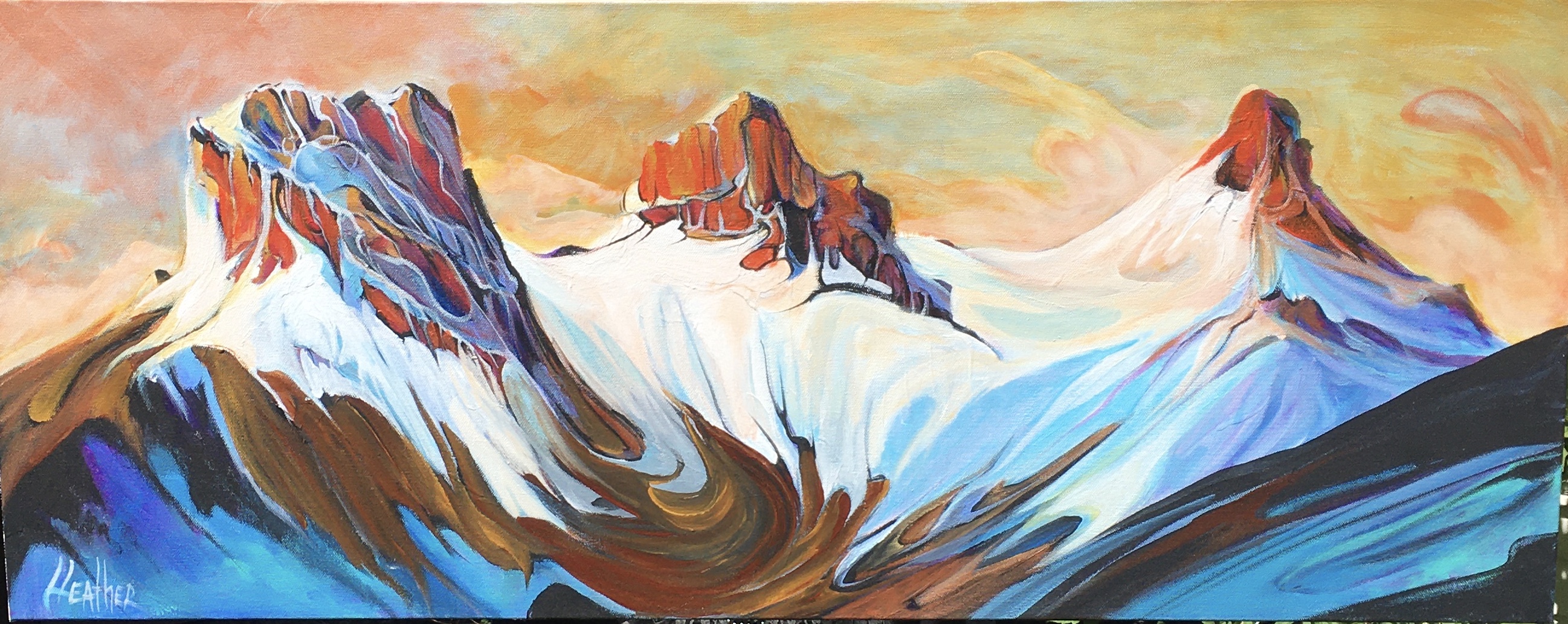 Serenading Sisters 16 x 40 $2200