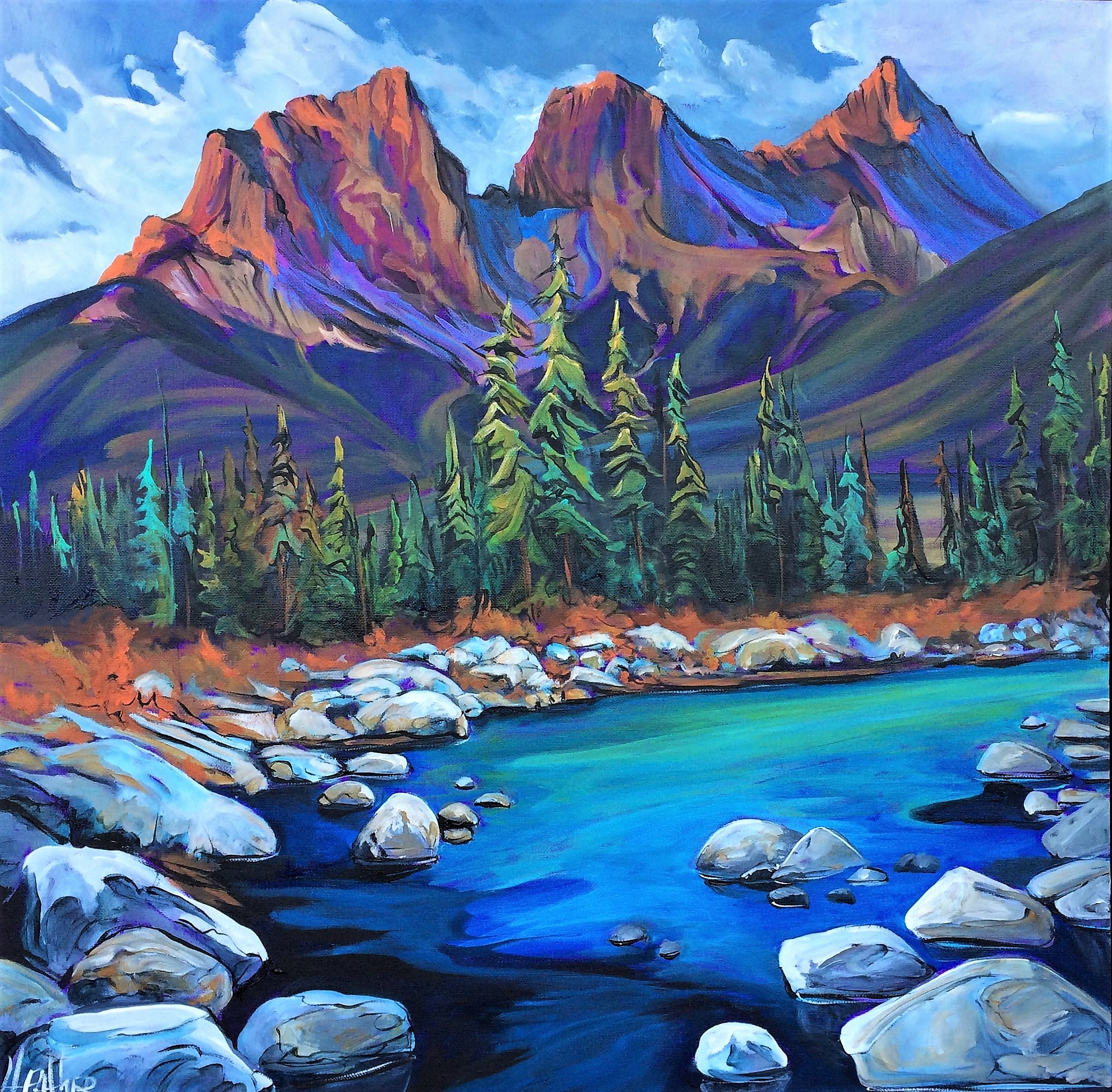The Enchanting Sisters 24 x 24 SOLD