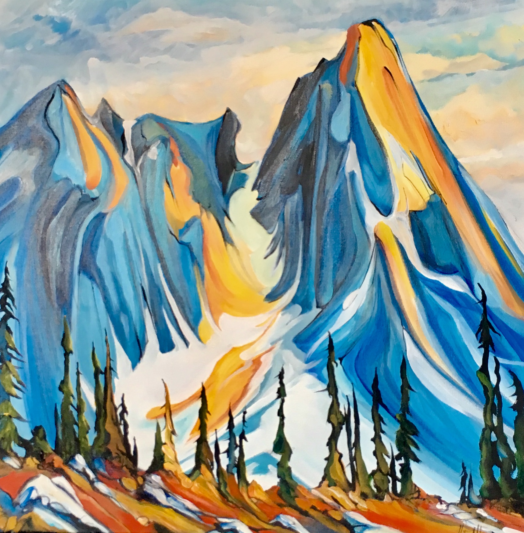 Purcell Peaks 20 x 20 SOLD