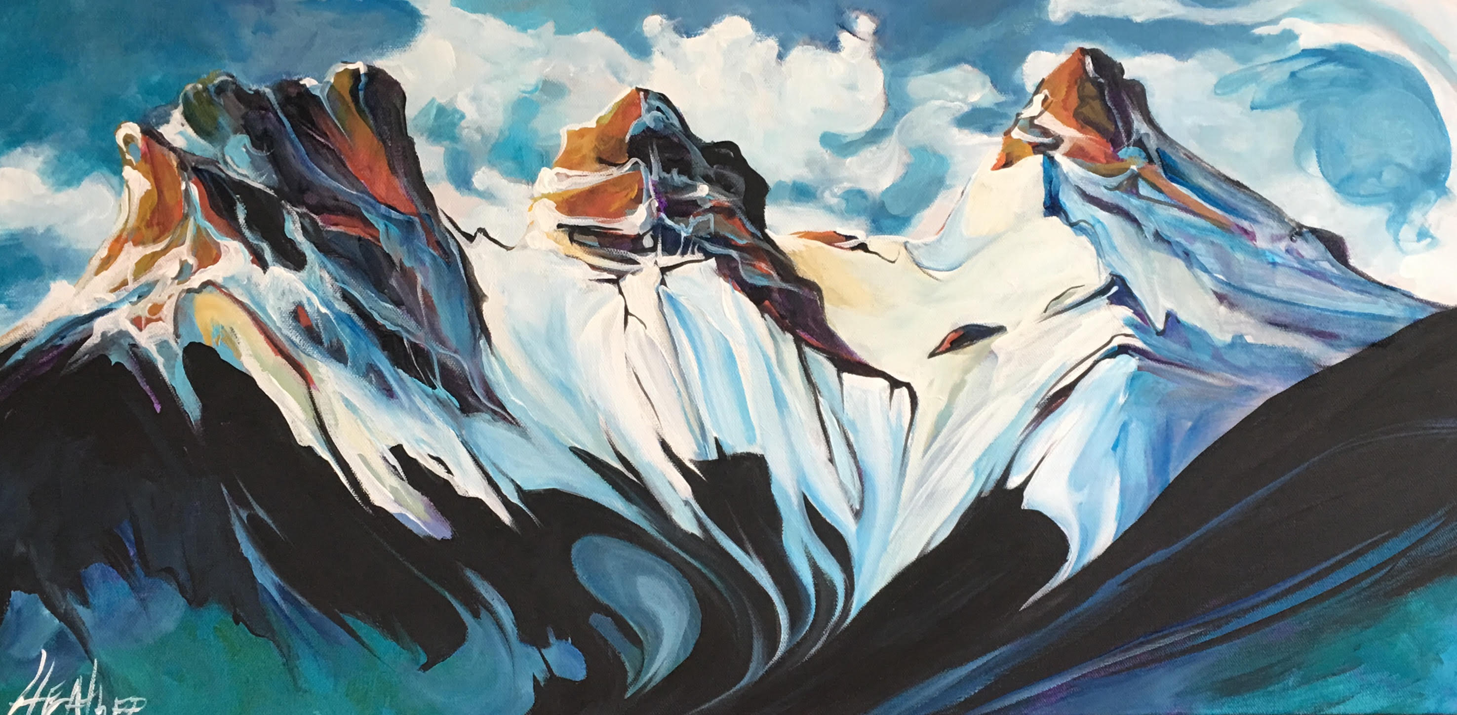 Ice Castles in the Sky 15 x 30 SOLD