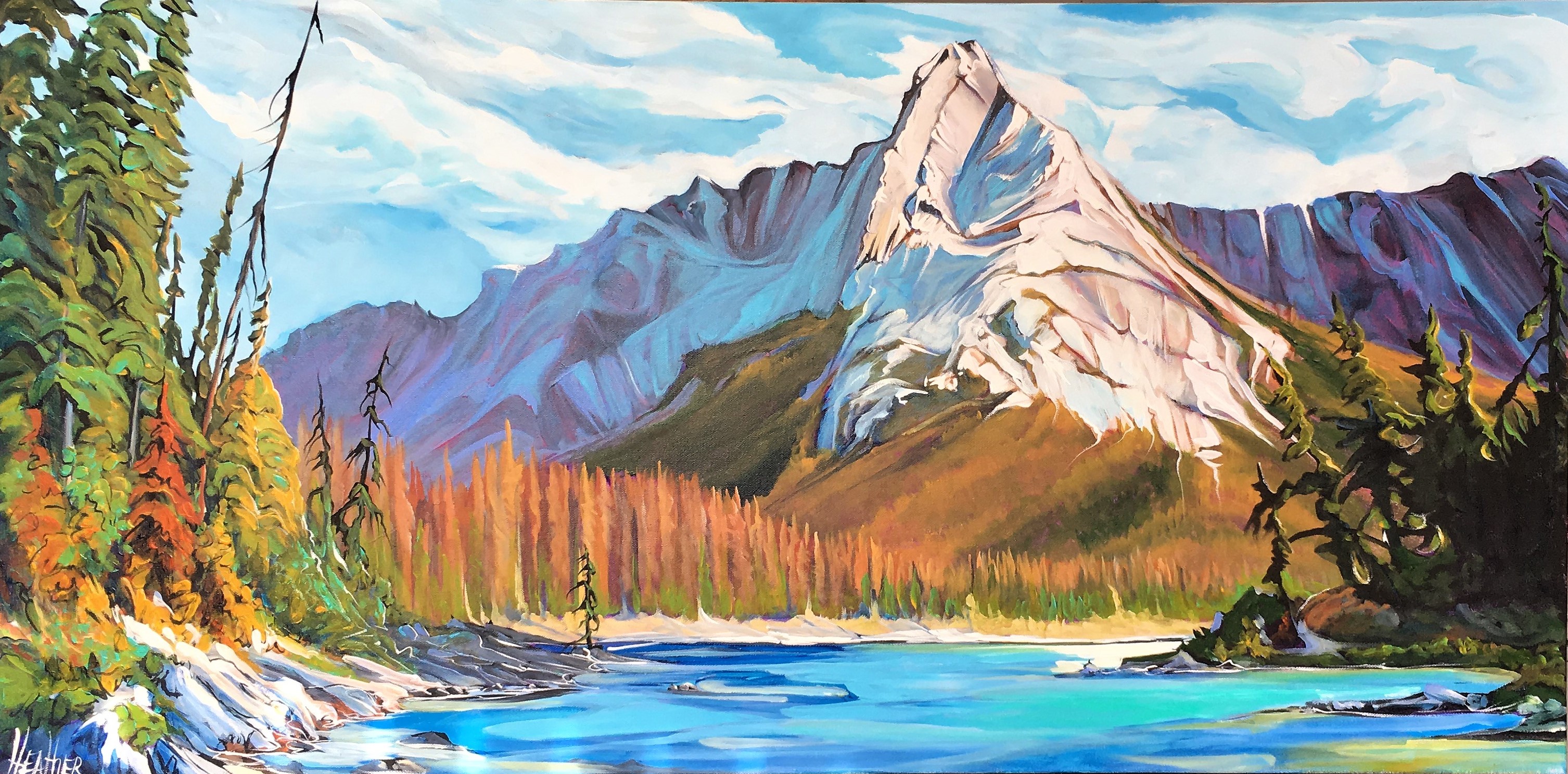 Kananaskis Sun Struck 24 x 48 SOLD