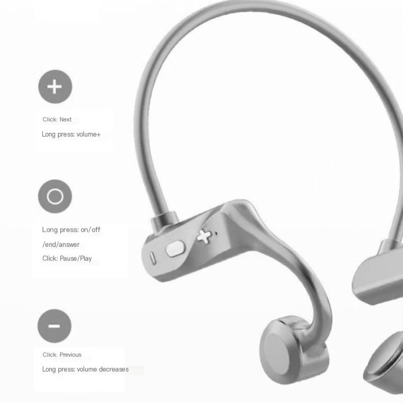 Miniatura: KS69 Bone Conduction Bluetooth 5.2 Neckband Earphones