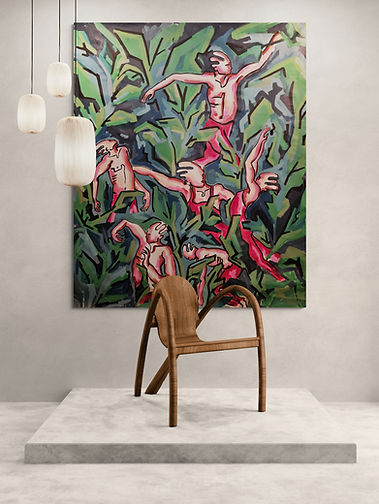 ECHOS CLAIRE BONNET MASIMBERT TOILE LIBRE 160 X 180 ACRYLIQUE ET ENCRE SUR TOILE IN SITU 1