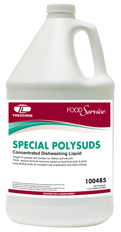 Food Service 100485specialpolysuds 1 Gallon Bottle Png