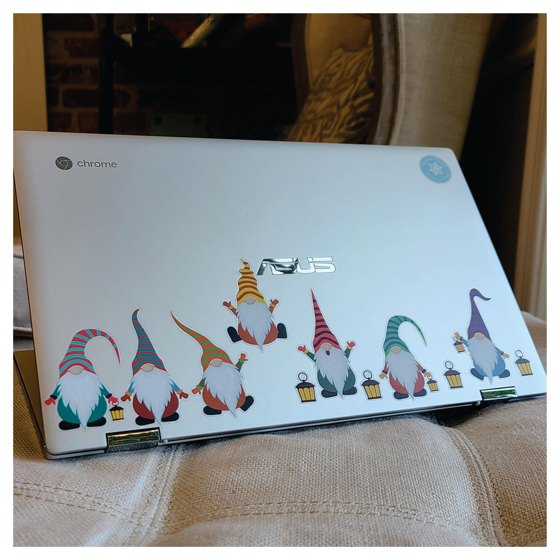 12 x Gnomes Laptop Stickers Set - Cute Gnome Sticker Decal for Laptop - Computer