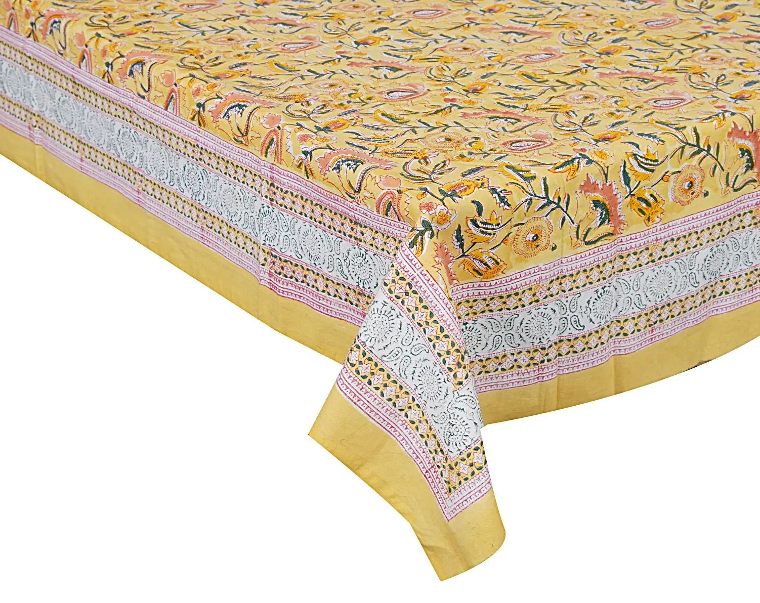 "" Hand Block Printed Table Cover