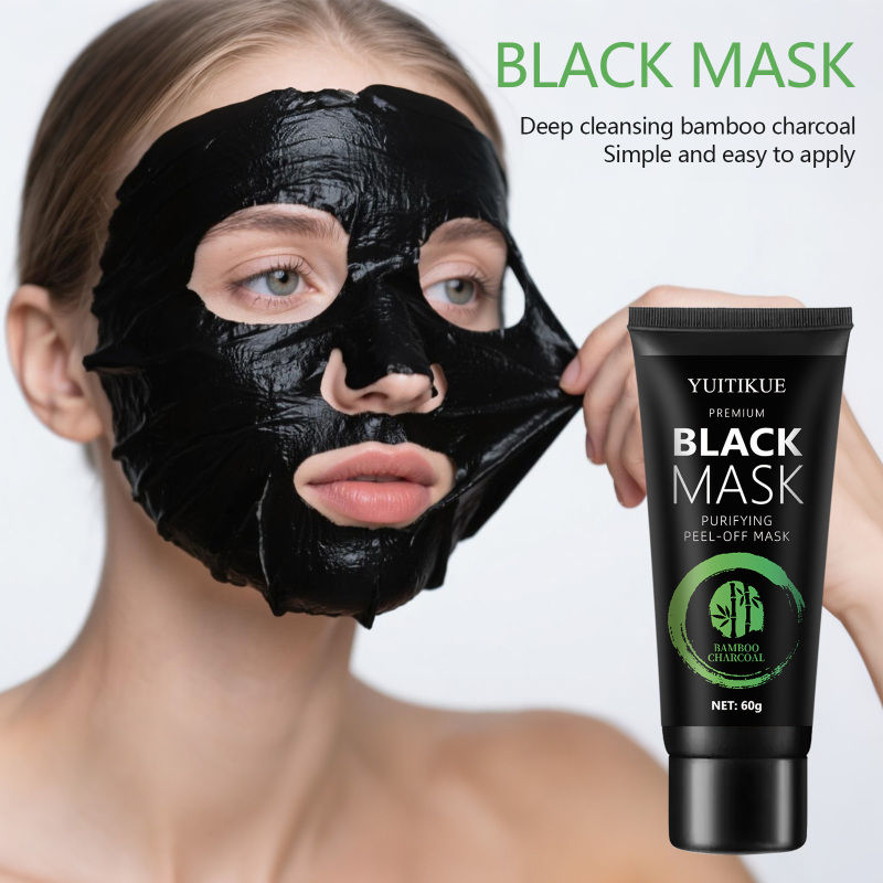 Thumbnail: Bamboo Charcoal Blackhead Mask - Tear-off Mask contains ascorbic acid.